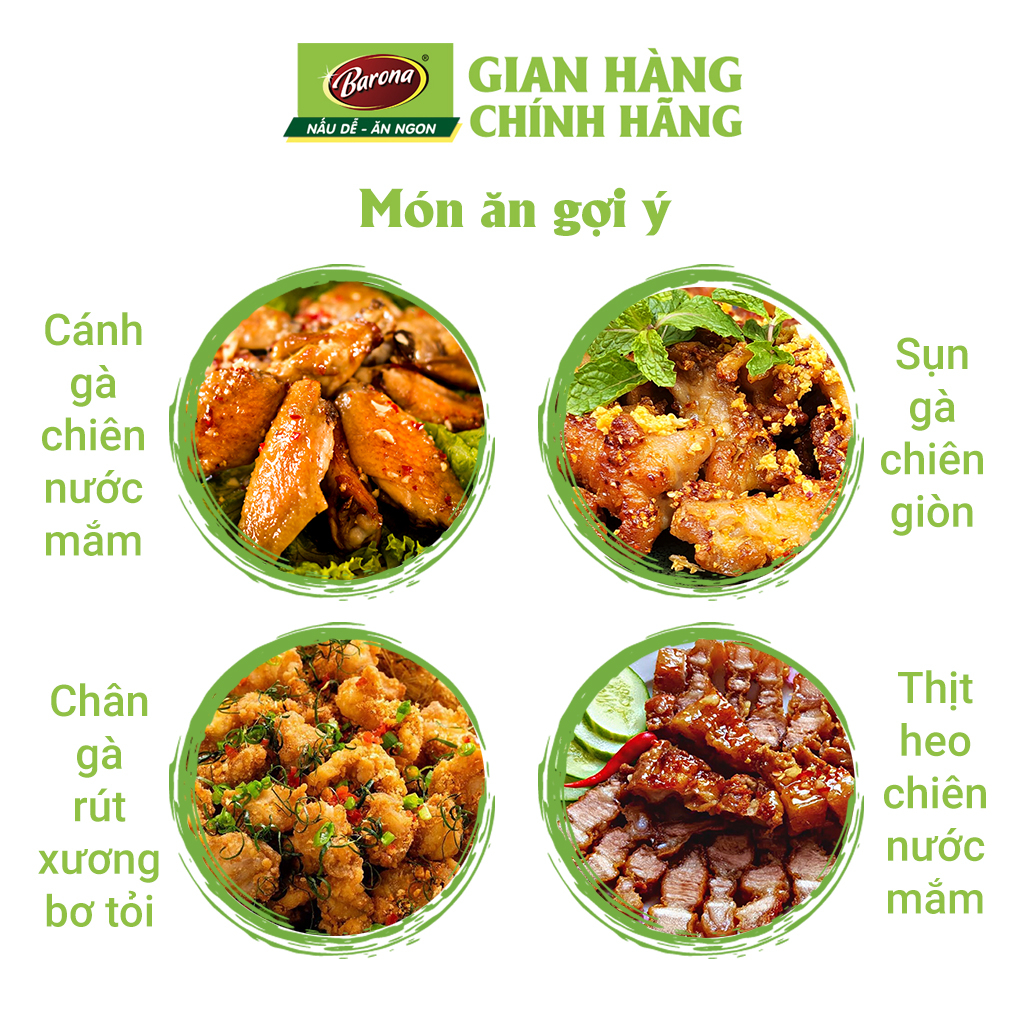Ảnh Combo 3 Gói Gia Vị Gà Chiên Nước Mắm Barona 80g ướp ngon chuẩn vị không cần nêm nếm 4