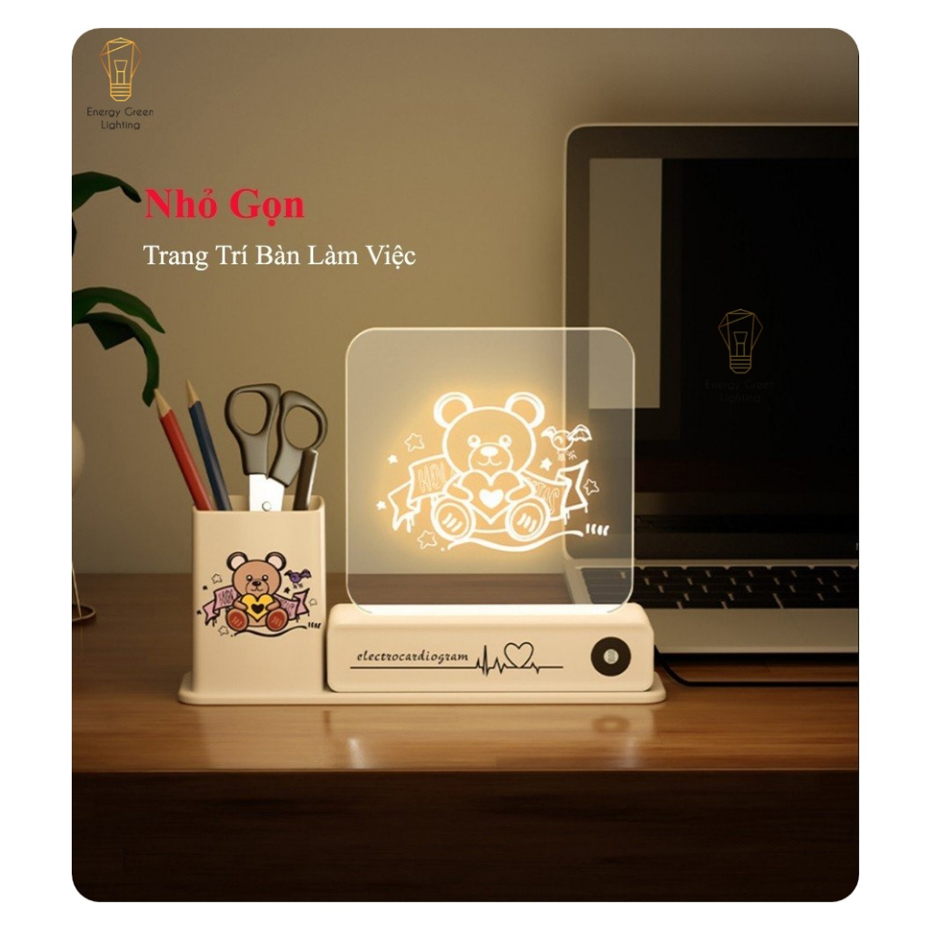 Ảnh Đèn Bảng LED Kiêm Đựng Bút Energy Green Lighting TC -618 -Trang Trí Bàn Làm Việc Góc Học Tập 3