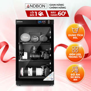 Tủ chống ẩm ANDBON AD-50S dung tích 50L -Phạm vi khống chế độ ẩm từ 30% - 80% RH -Bảo hành Toàn Quốc