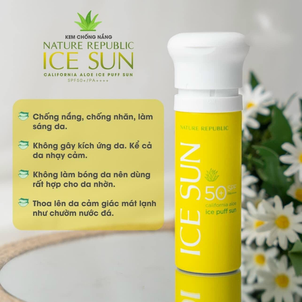 Kem Chống Nắng Ice Sun California Aloe Ice Puff Sun SPF50+ PA ...