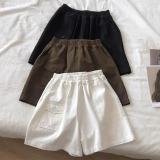 Quần Short Nữ, Quần Đùi Kaki Lưng Chun Co Giãn Dễ Mặc MA101