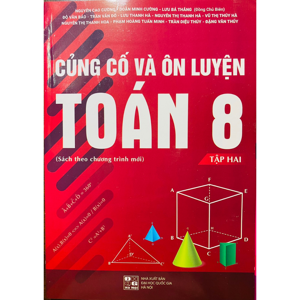 Ảnh Sách - Củng cố và ôn luyện Toán 8 tập 1+2 (chương trình mới) 2
