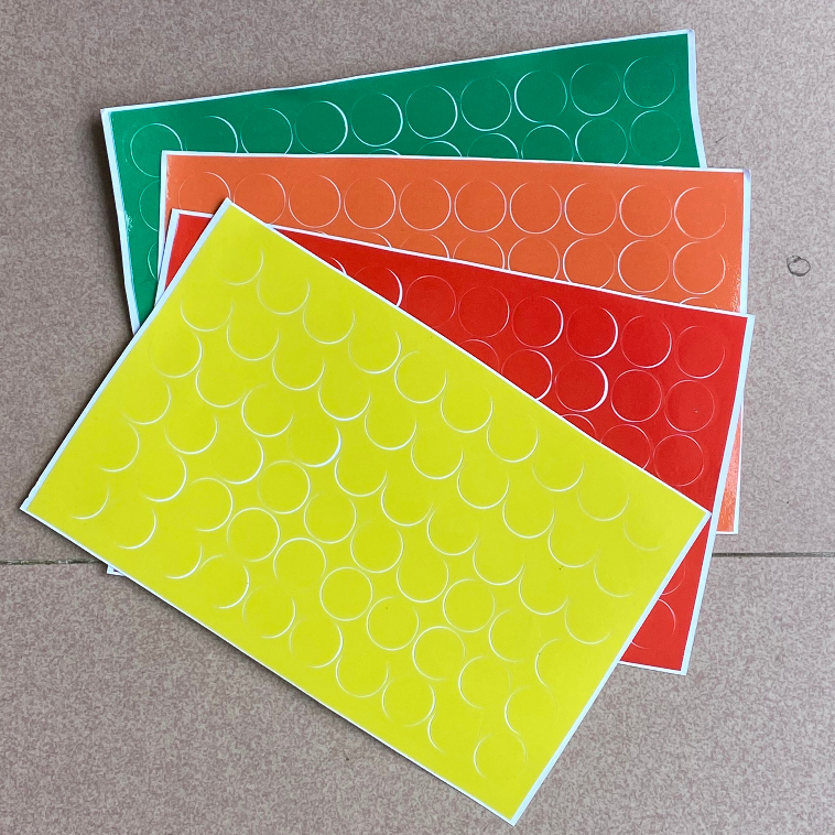 4 Tấm Sticker Tem Nhãn Dán Decal Hình Tròn Màu Size 1cm | Shopee Việt Nam