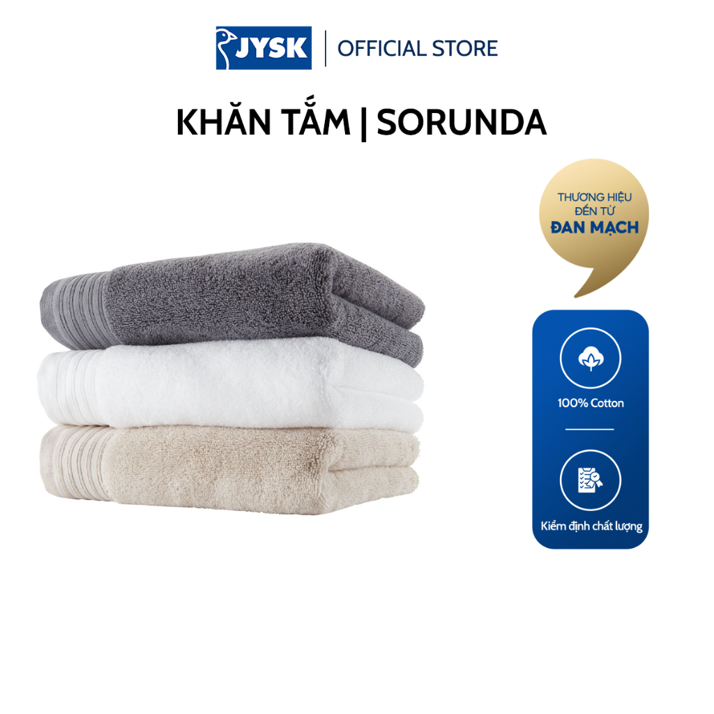 Khăn tắm | JYSK Sorunda | cotton | nhiều màu | R50xD100cm