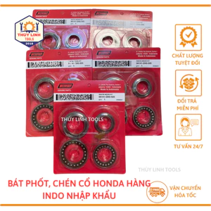 Bát phốt, chén cổ xe máy HONDA và YAMAHA 6 chi tiết hàng INDO nhập khẩu THÙY LINH TOOLS