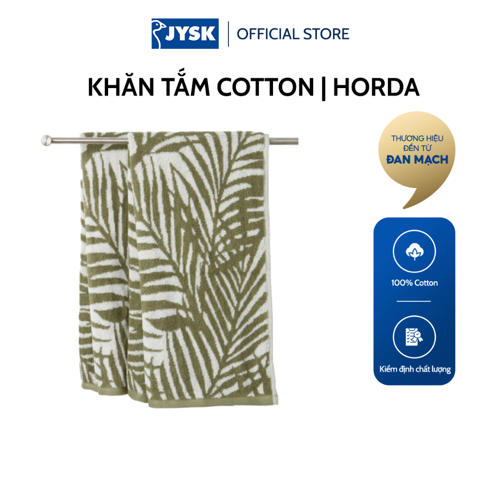 Khăn tắm cotton | JYSK Horda | xanh lá | R70xD140cm