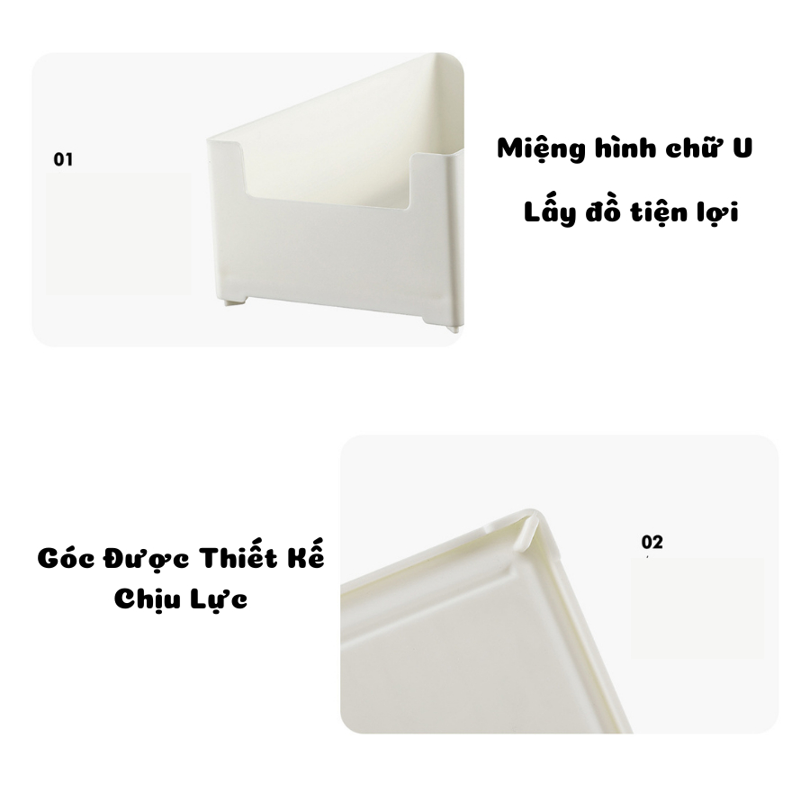 Khay Chia Ngăn Kéo Enoda HOme ,Có Thể Xếp Chồng Tiện Lợi, 4 Size, Nhựa PP Dày P032