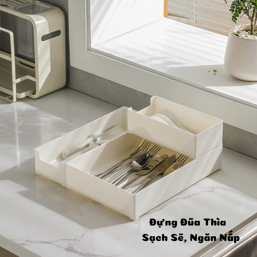 Khay Chia Ngăn Kéo Enoda HOme ,Có Thể Xếp Chồng Tiện Lợi, 4 Size, Nhựa PP Dày P032