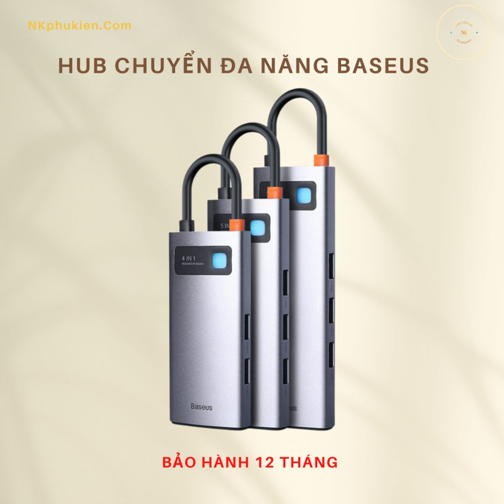 Hub USB typeC Ra USB 3.0, HDMI 4K, Lan Cho Laptop & Macbook Chính