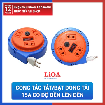 Ổ Cắm Điện - Ổ Cắm Kéo Dài Quay Tay Kiểu Đĩa Bay Mini OQMN3-3 Dây 3m Bảo Vệ Quá Tải Chịu Nhiệt Cao, Bảo Hành 12 Tháng