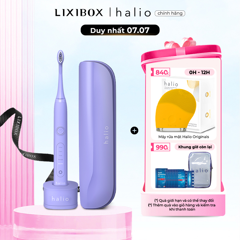 Bàn Chải Điện Làm Trắng Răng Halio Sonic Whitening Electric Toothbrush PRO Periwinkle Limited Edition