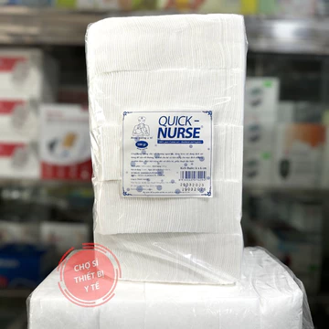 ✅ Bông Gòn Y Tế Dạng Miếng Cắt Sẵn Quick Nurse 6x6cm | Gói 500g