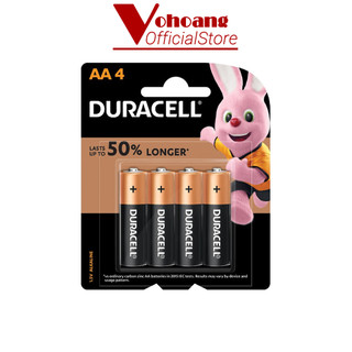 Pin AA Duracell Coppertop 1.5V Vỉ 4 viên dung lượng cao, chống chảy - Hàng chính hãng