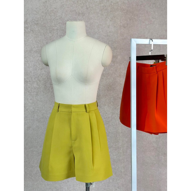 Quần Short Nữ Lưng Cao May Theo Số Đo – Quần Short Vest Nữ Công Sở Phối Blazer | Diluclothing