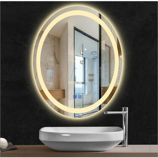 Gương LED Elip cảm ứng cao cấp treo tường - Gương LED DIAMOND MIRROR