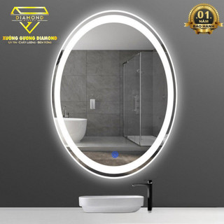 Gương LED Elip cảm ứng cao cấp treo tường - Gương LED DIAMOND MIRROR