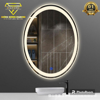 Gương LED Elip cảm ứng cao cấp treo tường - Gương LED DIAMOND MIRROR