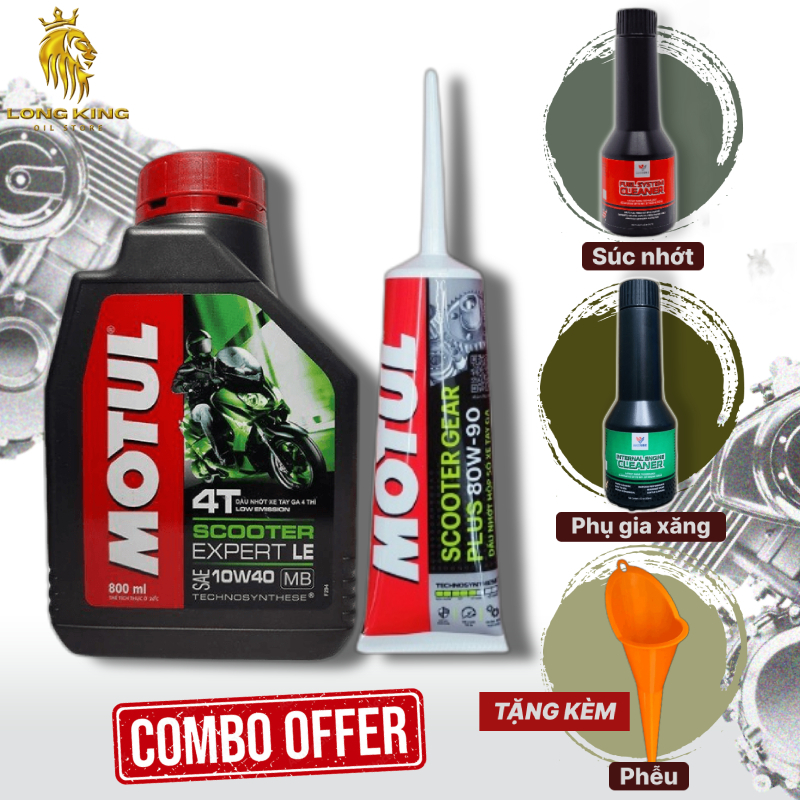 [COMBO MOTUL] BẢO DƯỠNG XE TAY GA MUA 4 TẶNG 1