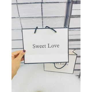 (Kích thước 21*17*8cm) Túi quà tặng Sweet Love đựng quà tặng, túi xinh, túi đựng quà dễ thương