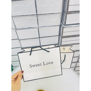 (Kích thước 21*17*8cm) Túi quà tặng Sweet Love đựng quà tặng, túi xinh, túi đựng quà dễ thương