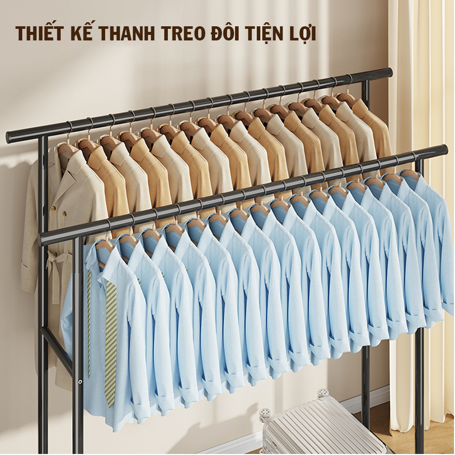 Kệ Treo Quần Áo Giá phơi đồ xào phơi có bánh xe Đồ Ban Công Tiện Lợi | BigBuy360 - bigbuy360.vn