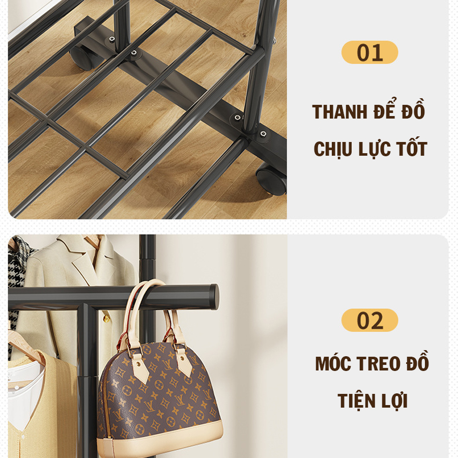 Kệ Treo Quần Áo Giá phơi đồ xào phơi có bánh xe Đồ Ban Công Tiện Lợi | BigBuy360 - bigbuy360.vn