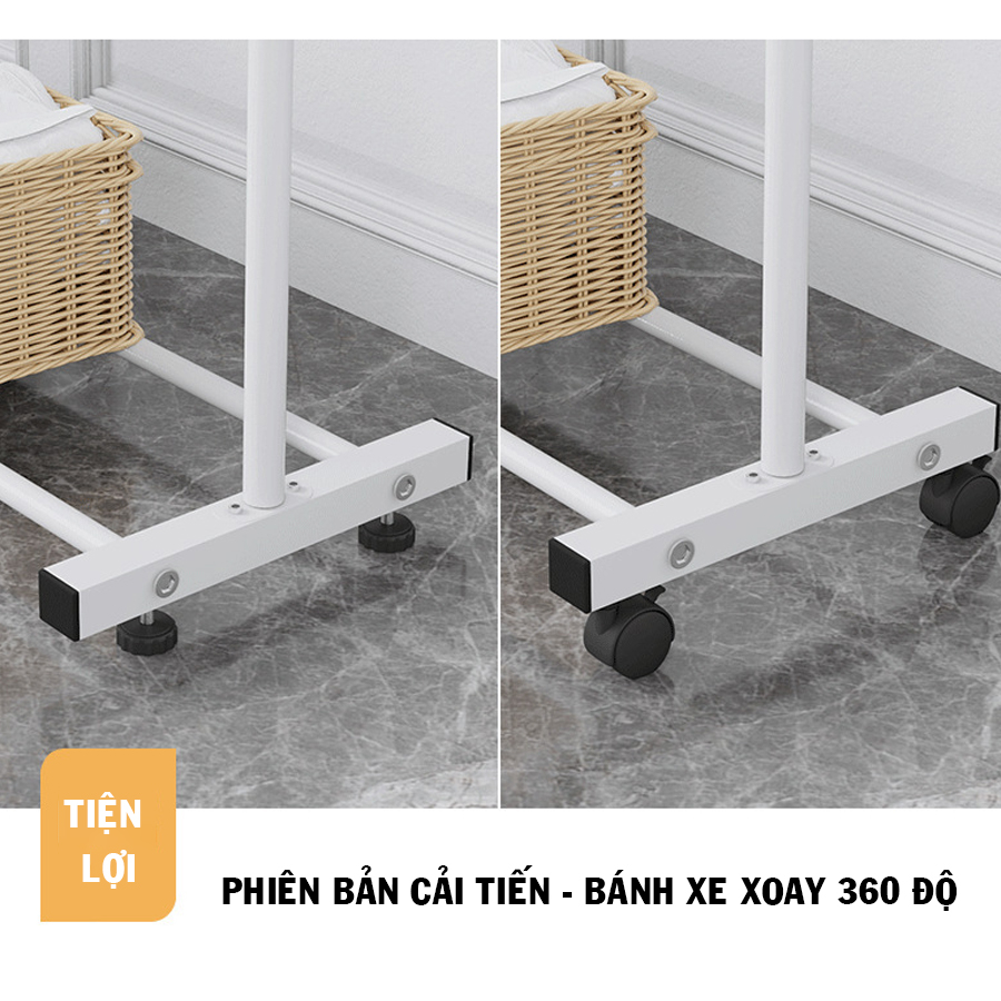 Kệ Treo Quần Áo Giá phơi đồ xào phơi có bánh xe Đồ Ban Công Tiện Lợi | BigBuy360 - bigbuy360.vn