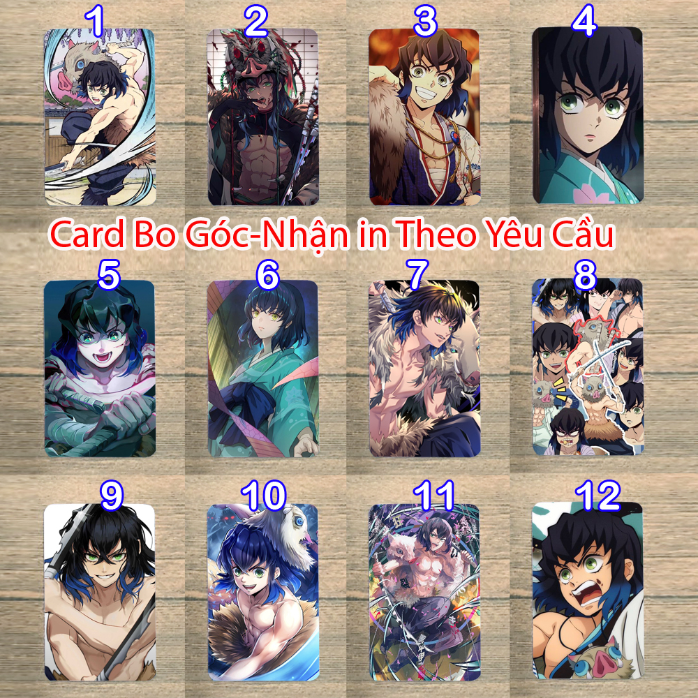 Ảnh thẻ card ảnh bo góc inosuke hashibira kimetsu no yaiba nhiều mẫu ...