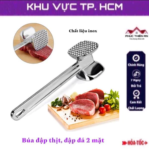 Búa đập thịt, đập đá đa năng 2 đầu, chất liệu hợp kim không gỉ