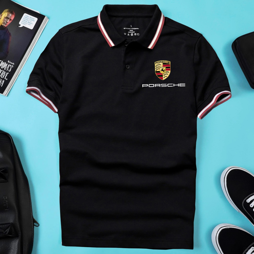 Áo thun polo hãng xe porsche áo phông có cổ nam nữ ngắn tay XUZI  thời trang thanh lịch công sở.