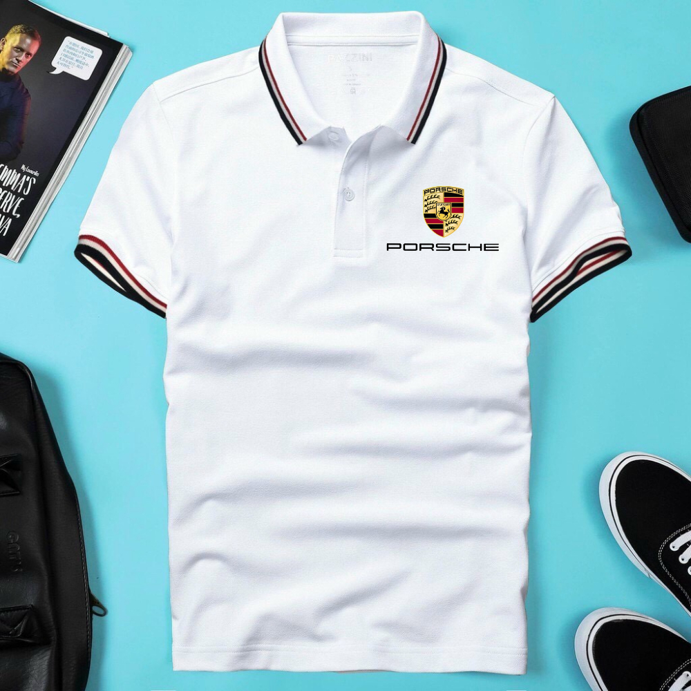 Áo thun polo hãng xe porsche áo phông có cổ nam nữ ngắn tay XUZI  thời trang thanh lịch công sở.