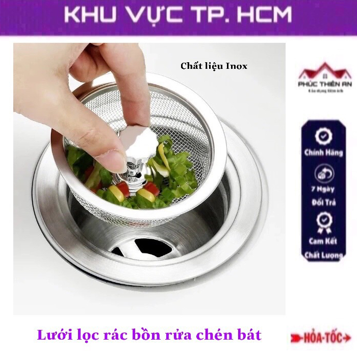 Lưới lọc rác bồn rửa chén bát, chất liệu inox siêu bền | Shopee Việt Nam