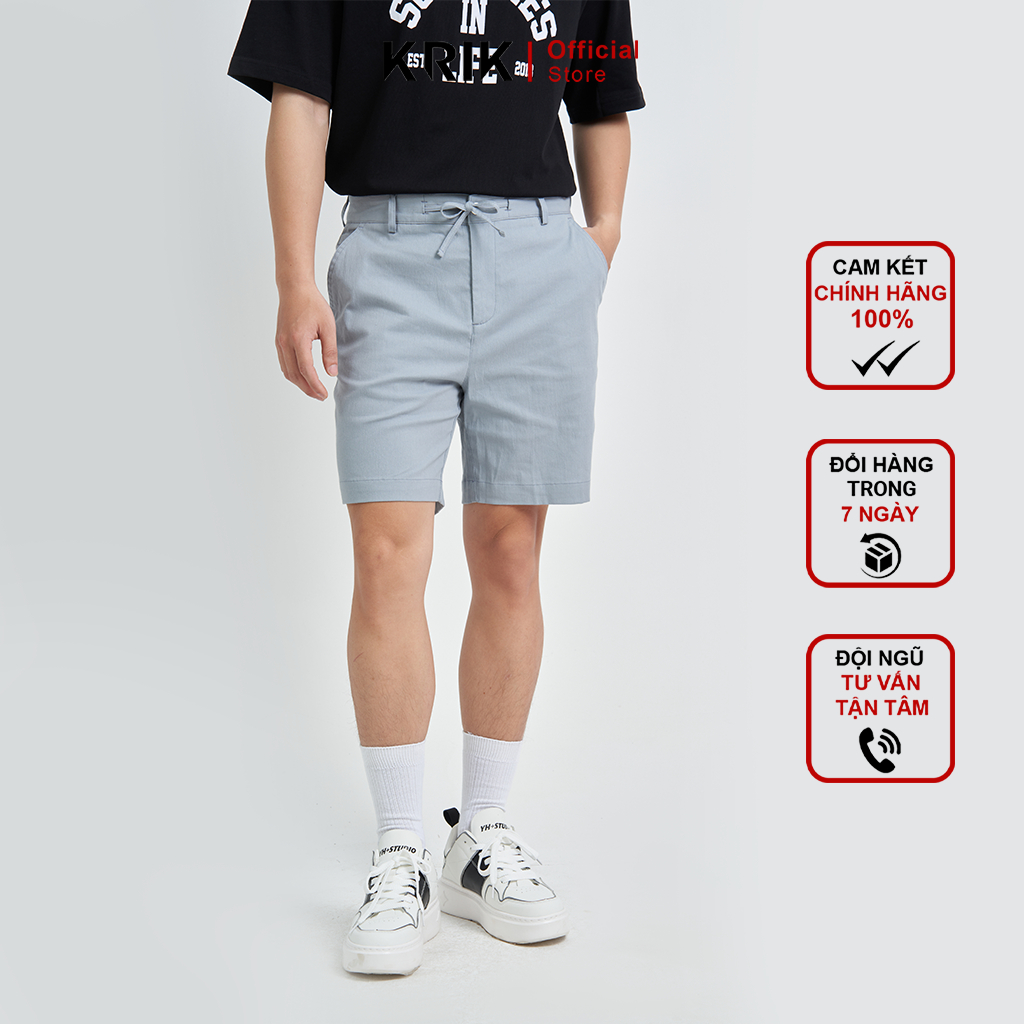 Quần Short Nam Form Regular Chất Liệu Cotton Cao Cấp KRIK – QS8012