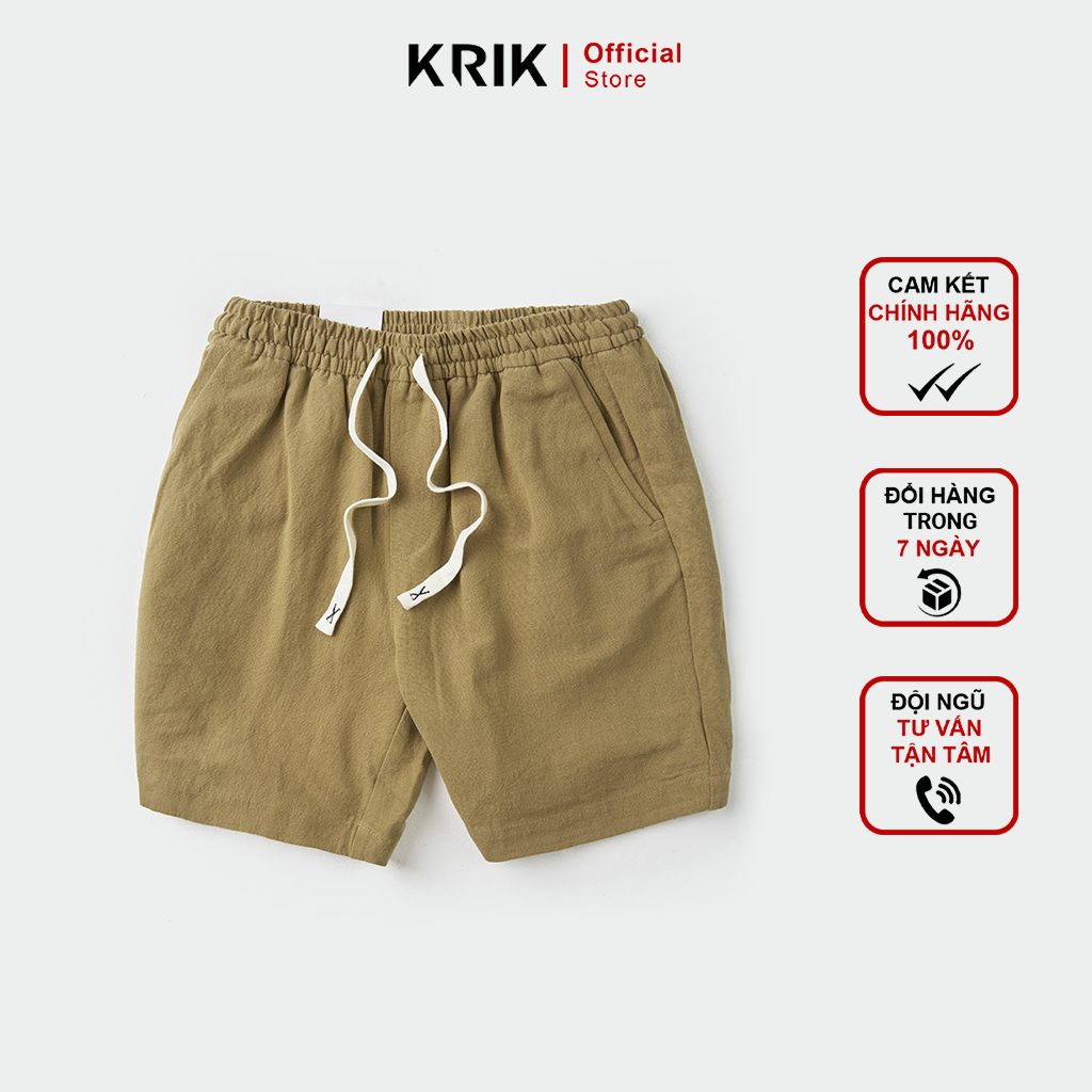 Quần Short Nam Form Regular Chất Liệu Linen Cao Cấp KRIK – QS8031