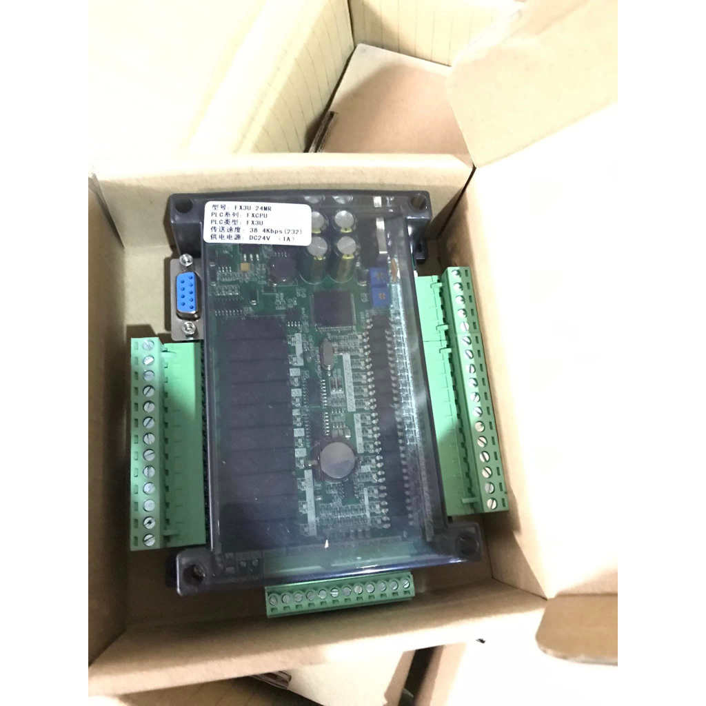 Bo Mạch lập trình PLC Mitsubishi FX3U 6AD 2DA RTC RS485 MODBUS RTU14MR ...