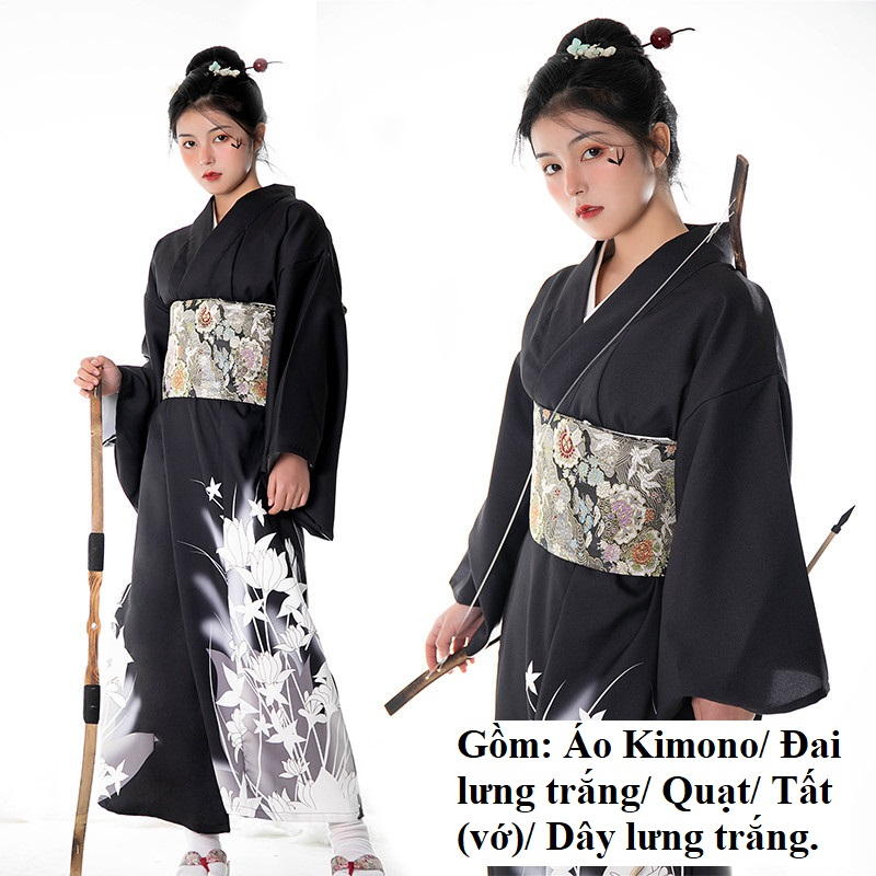 Có Sẵn Kimono Nữ Truyền Thống Nhật Bản Yukata Nữ Cao Cấp Phong Cách