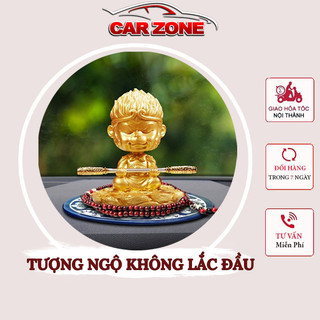 Tượng Tôn Ngộ Không Lắc Đầu (Tặng Kèm Đế Dán + Gậy Thép Kim Cô + Vòng Gỗ)
