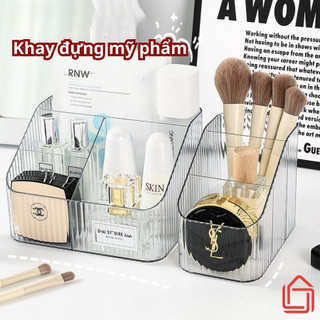 HỘP ĐỰNG MỸ PHẨM ĐỂ BÀN ĐA NĂNG - Hộp Để Đồ Đa Năng Trong Suốt Chất Liệu Nhựa Acrylic - KT 9X15X12CM