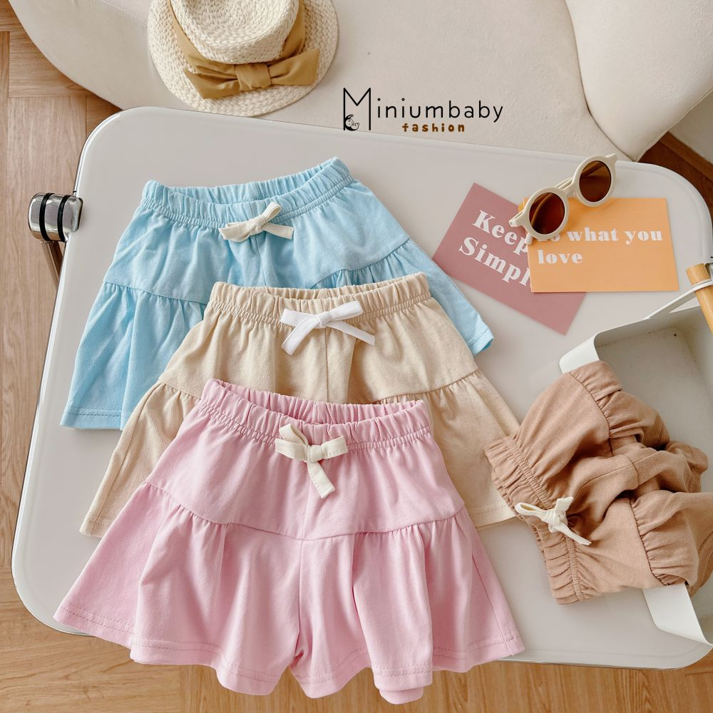 Quần giả váy cho bé xinh xắn nhiều màu sắc lựa chọn, chất liệu mát mịn, Miniumbaby V1609