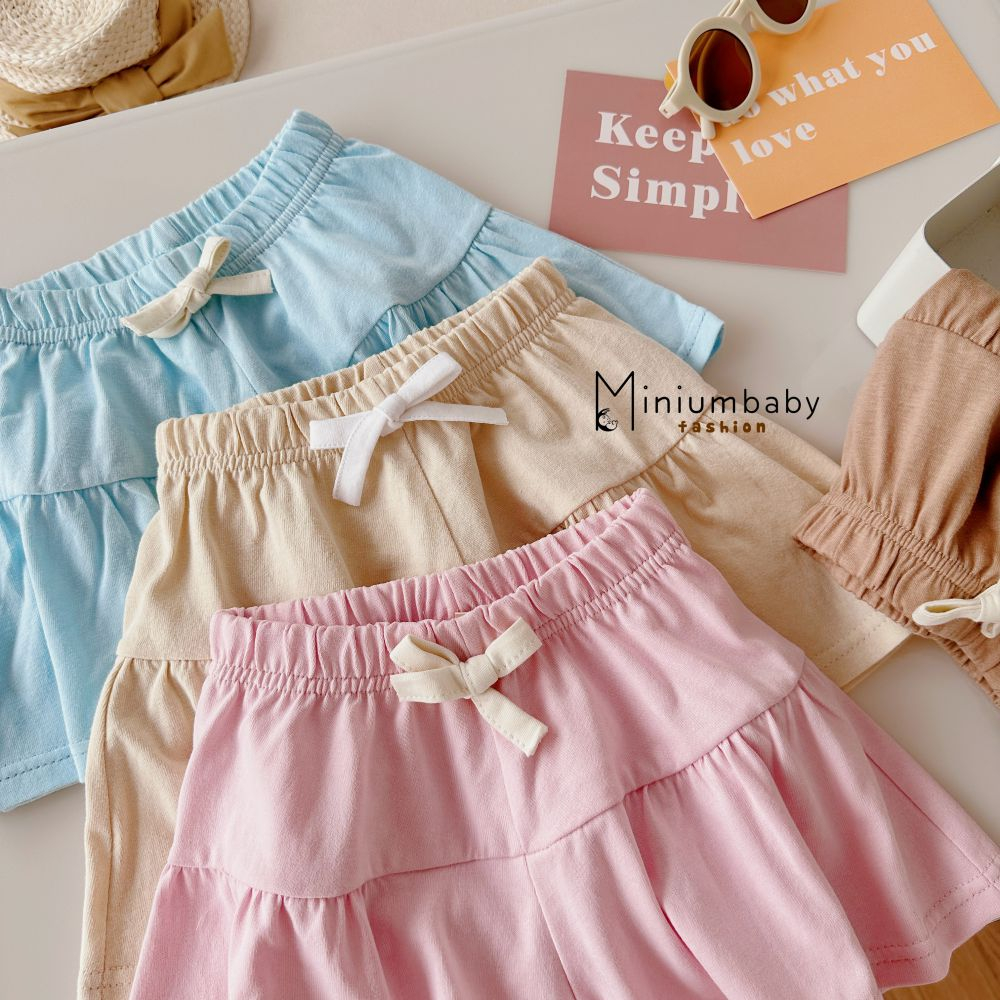 Quần giả váy cho bé xinh xắn nhiều màu sắc lựa chọn, chất liệu mát mịn, Miniumbaby V1609