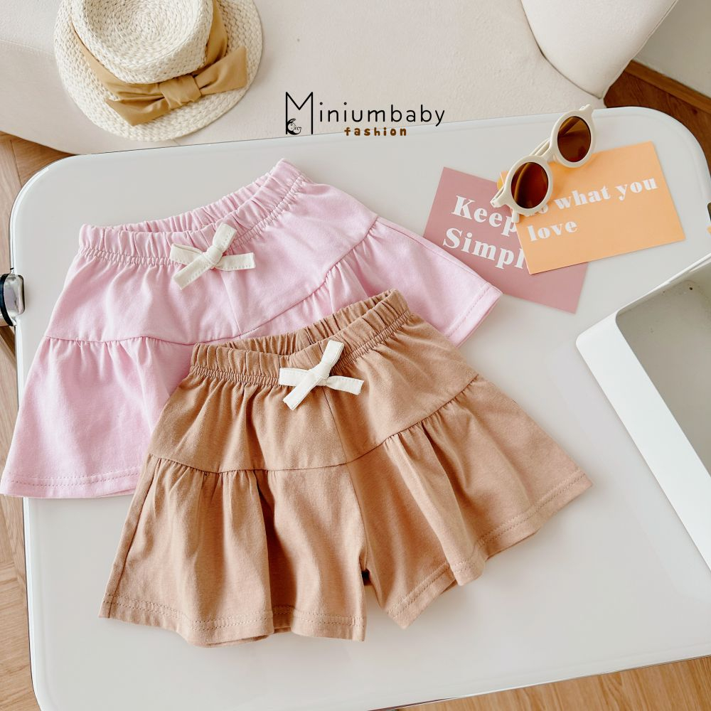 Quần giả váy cho bé xinh xắn nhiều màu sắc lựa chọn, chất liệu mát mịn, Miniumbaby V1609