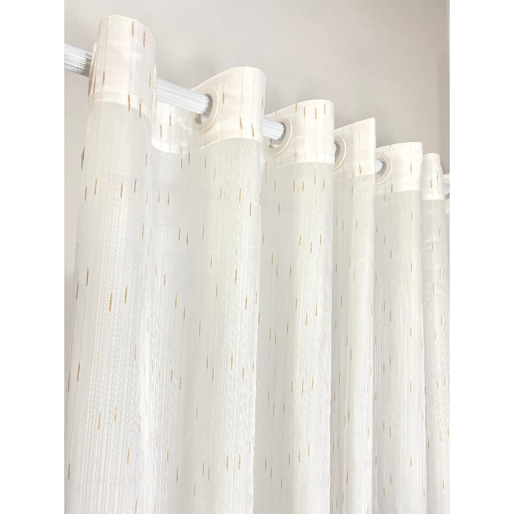 Rèm Khoen Voan Trắng, Voan Gân MỎNG, (Không Kèm Thanh Treo) Rèm Trang Trí ,Rèm Cửa Sổ , Trang Trí Decor Cho Căn Phòng.