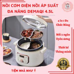 [Mã 159THANTHIET750K giảm 8% đơn 3000K] 🏵️ NỒI CƠM ĐIỆN NỒI ÁP SUẤT 2 NGĂN UYÊN ƯƠNG 4.5L ĐA NĂNG DEMAQI CHÍNH HÃNG — ảnh 1