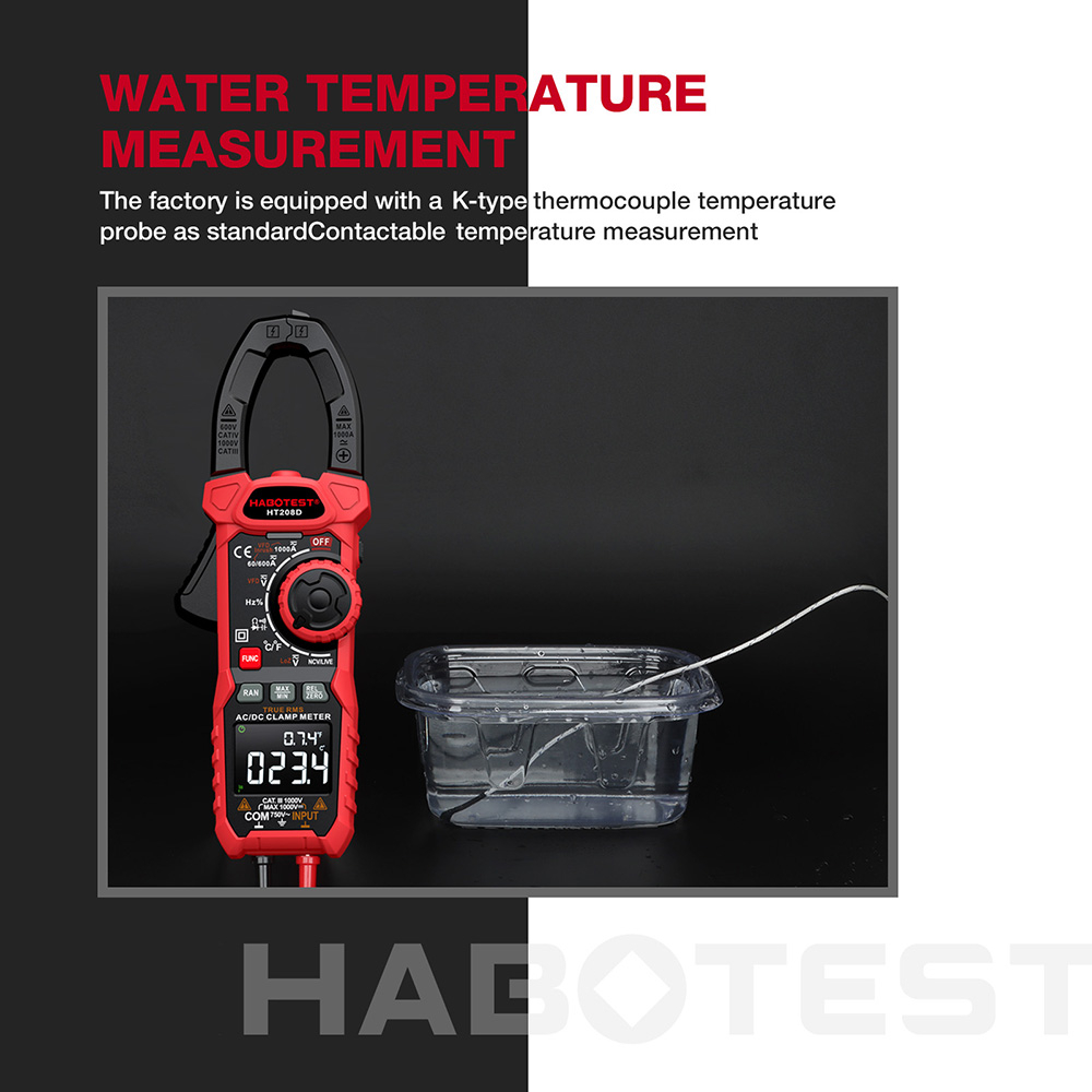 (Bảo hàng 1 năm)HABOTEST HT208 Digital Multimeter 1000V/1000A AC/DC NCV True RMS for voltage and current measurement