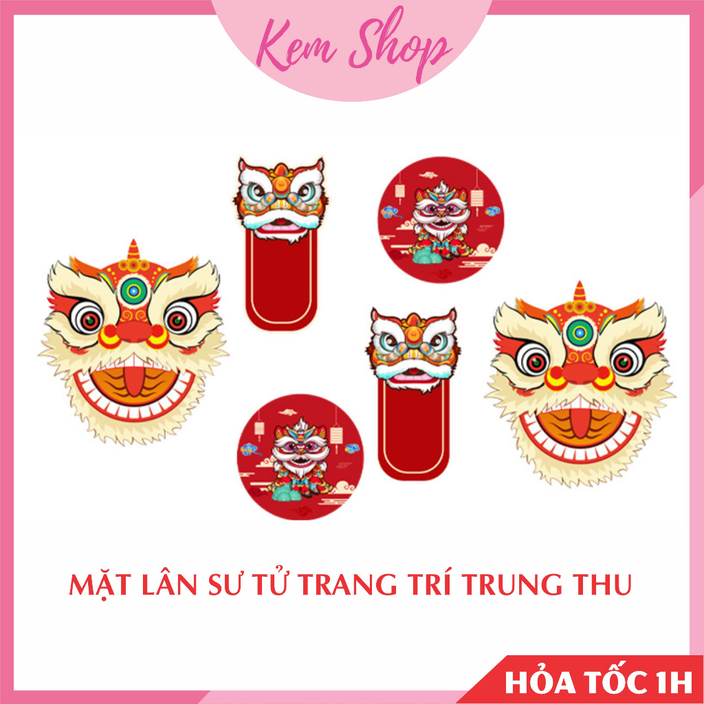 Dây treo mặt lân sư tử, chị hằng nga, dây chữ trang trí tết trung thu, tết nguyên đán - KemShop K349