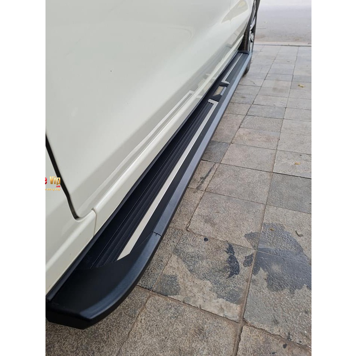 Bậc lên xuống xe Hyundai Creta 2022-2026, mẫu đen đúc chỉ inox, Bậc bước chân Creta full mẫu cao cấp