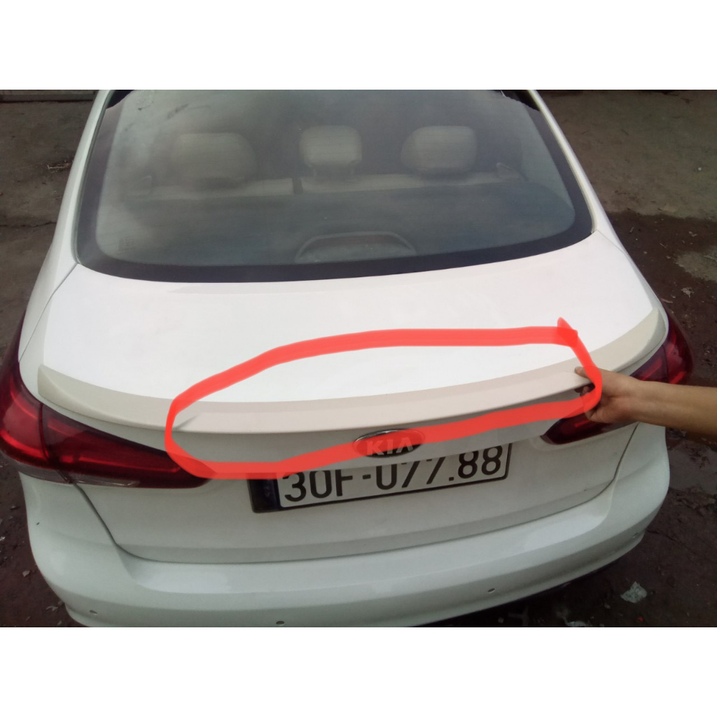 Đuôi gió liền cốp Kia K3 2015 ,HÀNG Nhựa ABS MỘC CHƯA SƠN,chưa có băng keo 3m