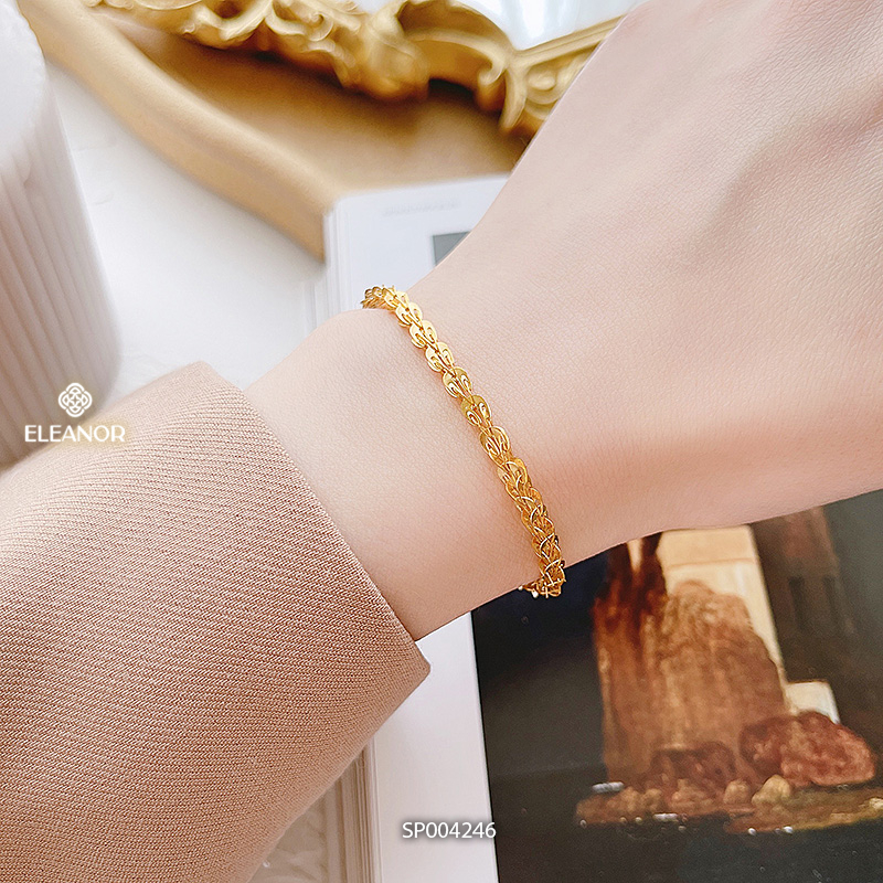 Vòng tay nữ titan Eleanor Accessories dáng đuôi phụng basic phụ kiện trang sức lắc tay 4246