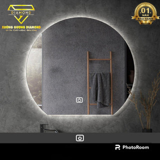 Gương đèn LED cảm ứng treo tường Tròn Khuyết,Gương trang điểm, Gương phòng tắm Decor DIAMOND MIRROR