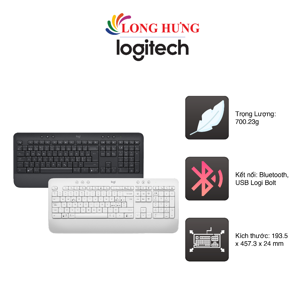 Bàn phím không dây Bluetooth Logitech K650 Signature - Hàng chính hãng ...